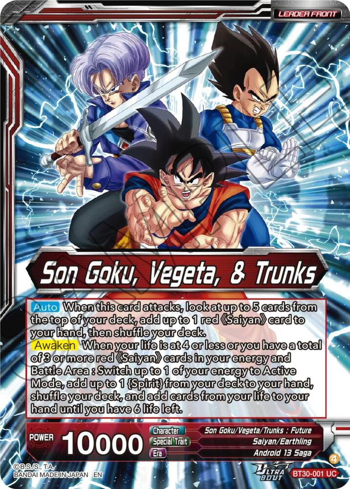 Son Goku, Vegeta, & Trunks // Super Saiyans United (Back)