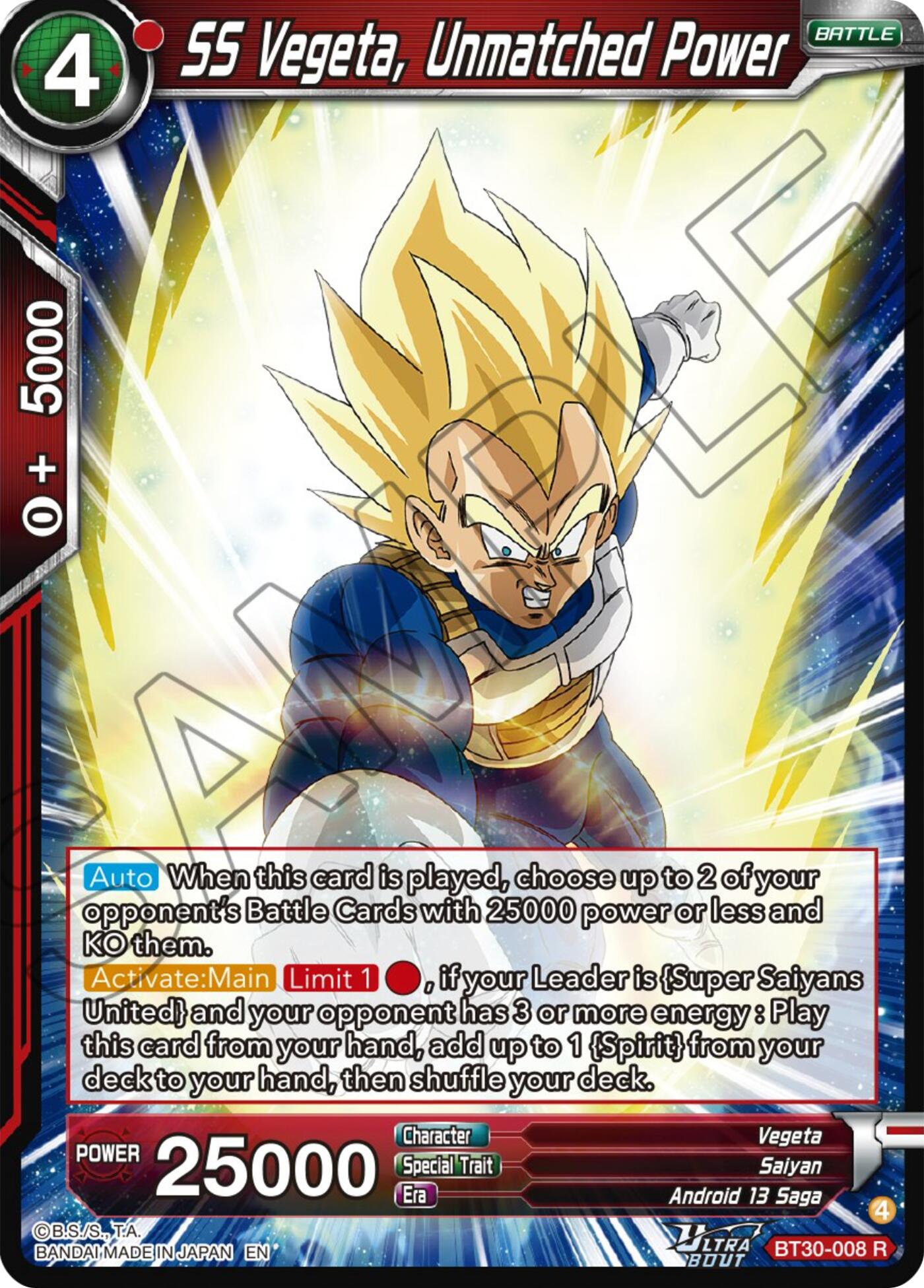 SS Vegeta, Unmatched Power