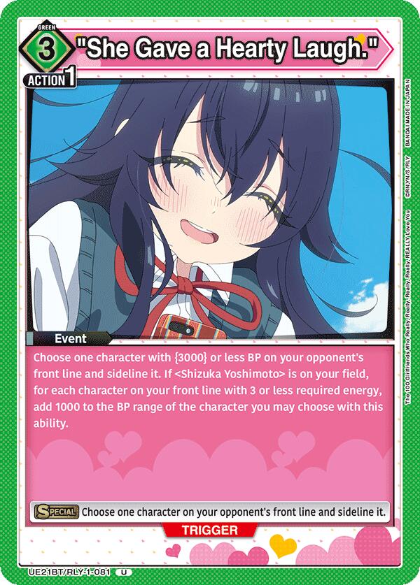 "She Gave a Hearty Laugh."