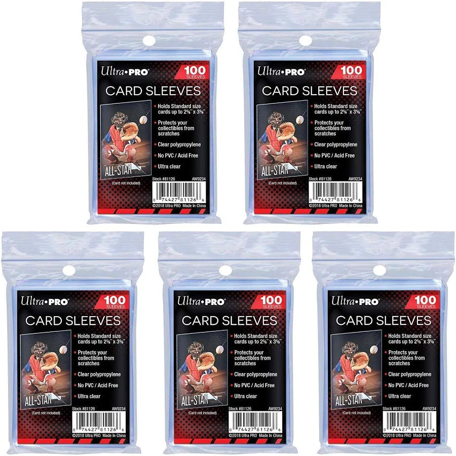 Ultra PRO Penny Sleeves Standard Size Regular – 5 Pack Bundle (500 Sleeves)